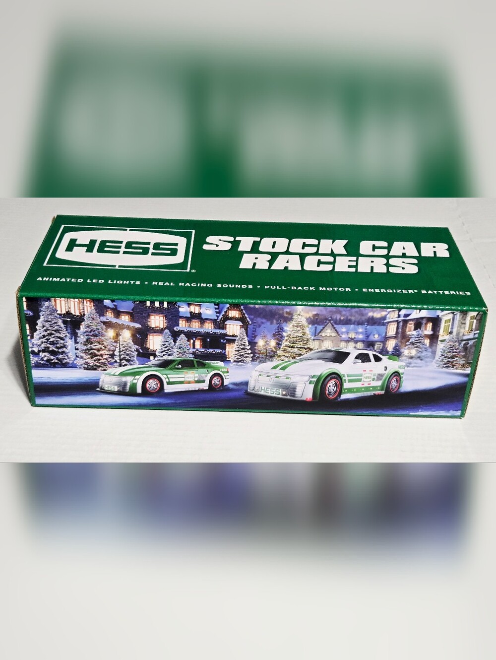 Hess 2025 Stock Car Racers Holiday Toy Set LED Lights Sounds Pull-Back Motor NIB